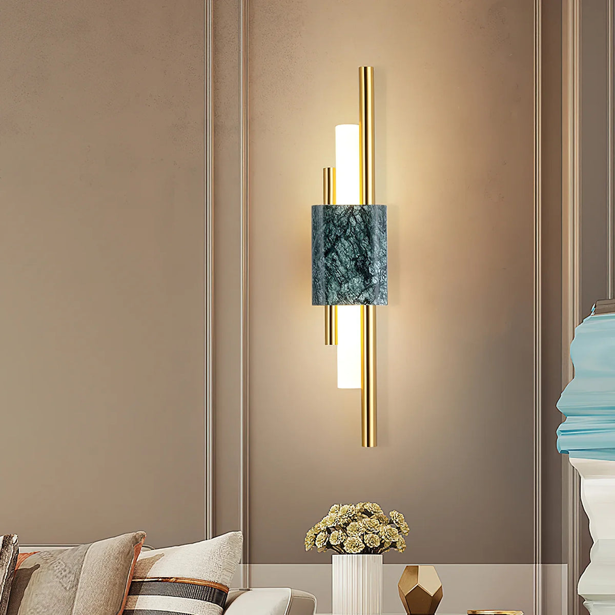 Superior_Marble_Wall_Sconces_cast a warm light