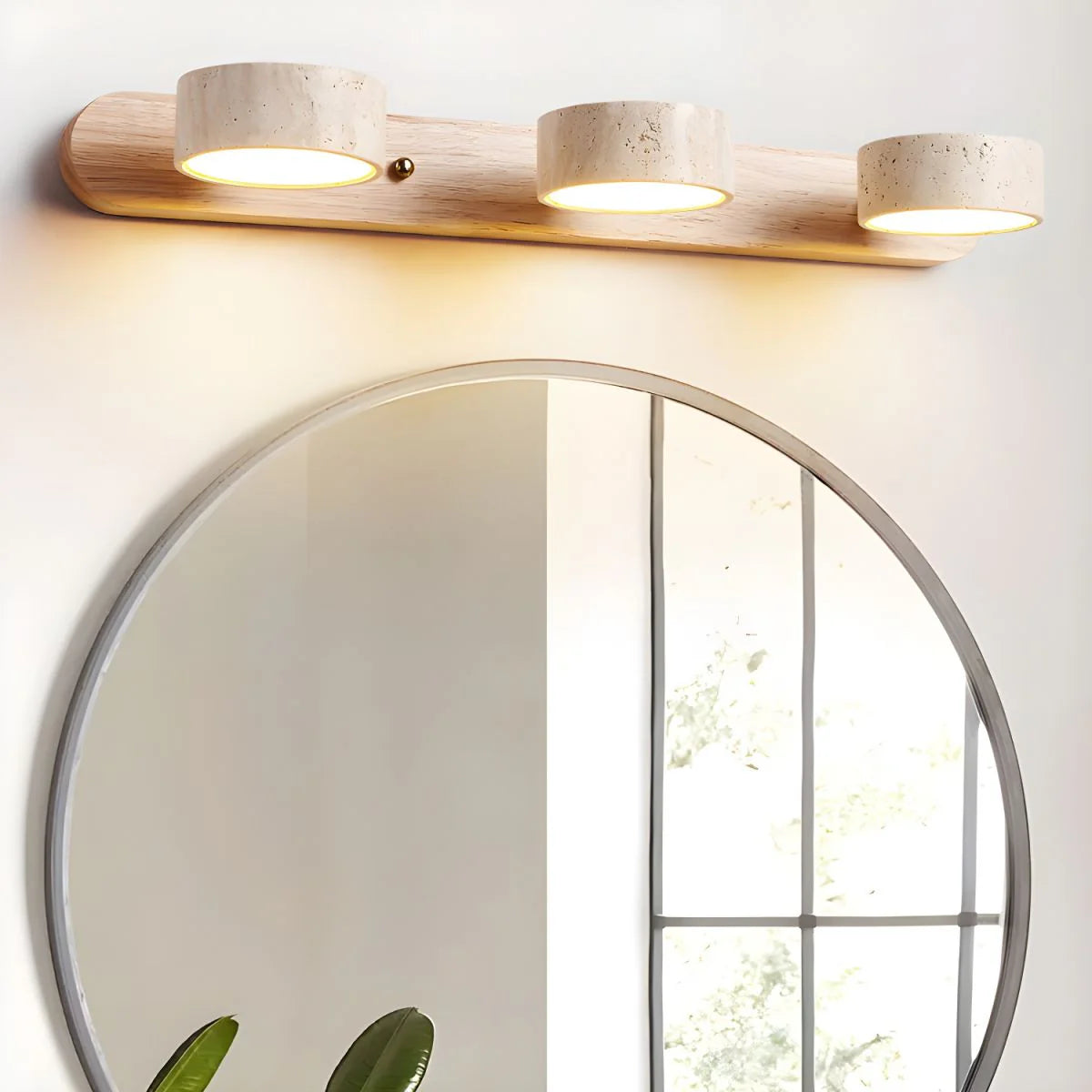 Modern wall sconce: travertine lights enhance spaces with cozy, artistic flair.