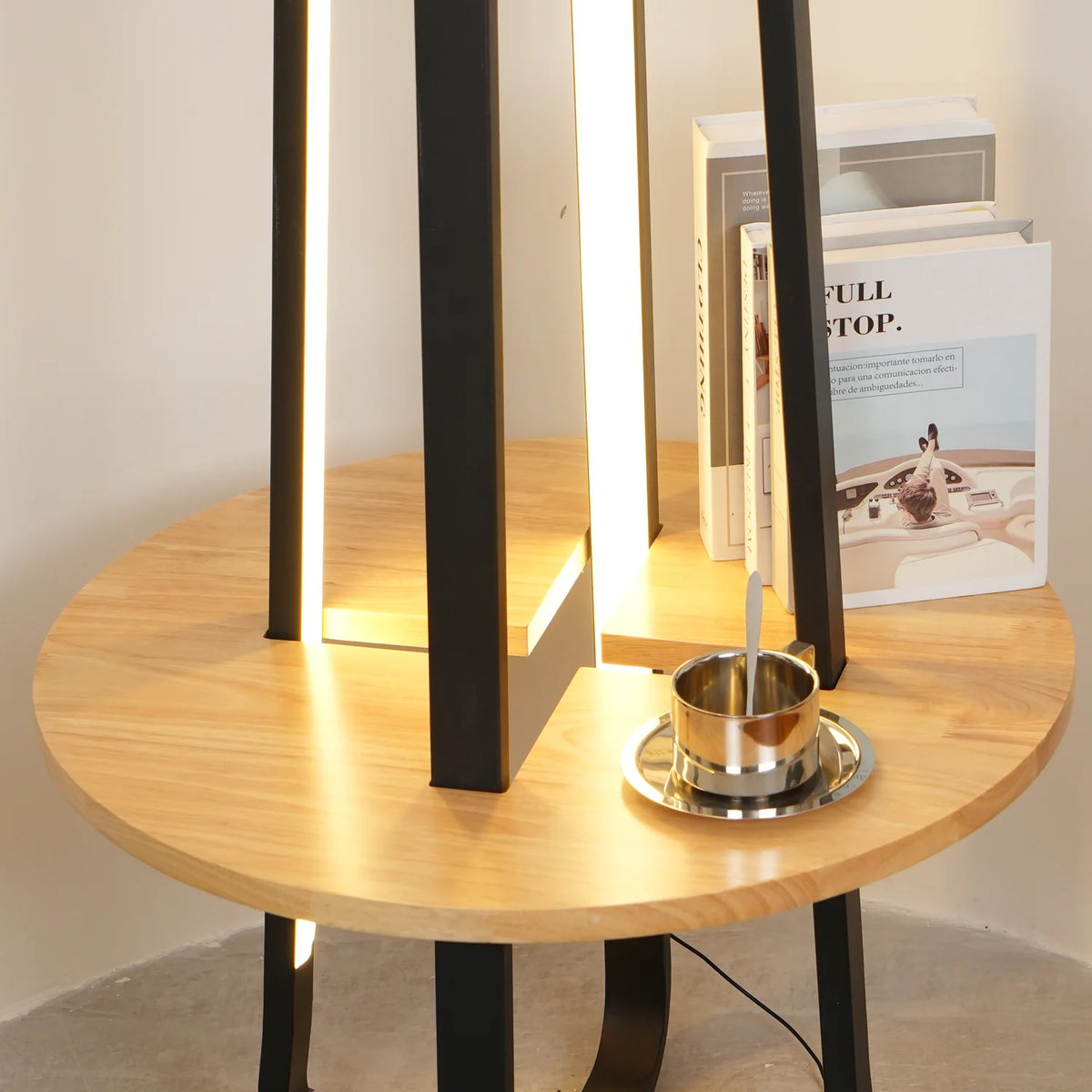 Trapezoidal Shelves Floor Lamp 9
