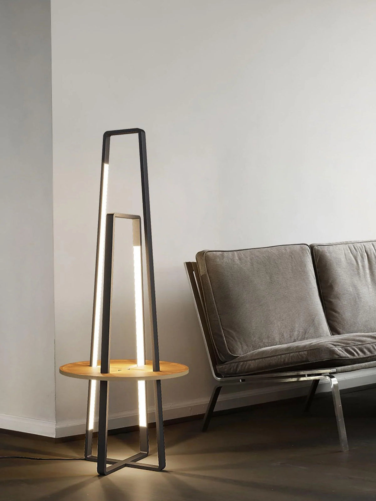 Trapezoidal Shelves Floor Lamp 13