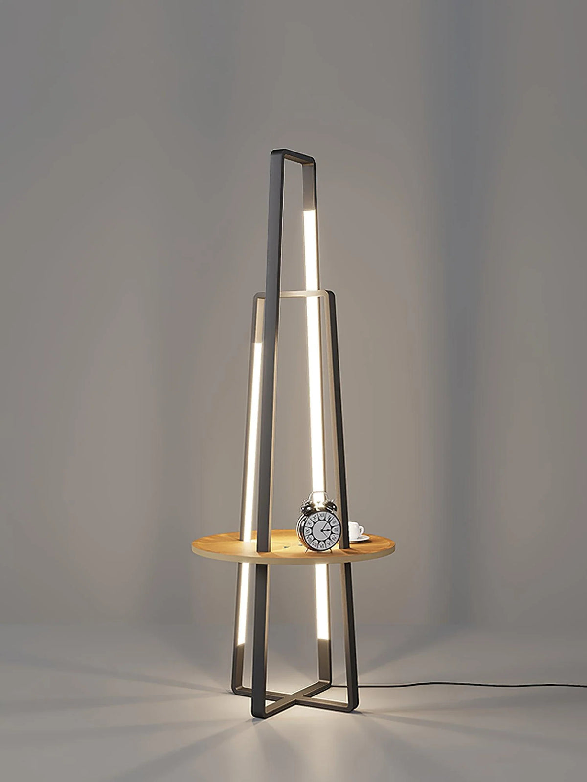 Trapezoidal Shelves Floor Lamp 15