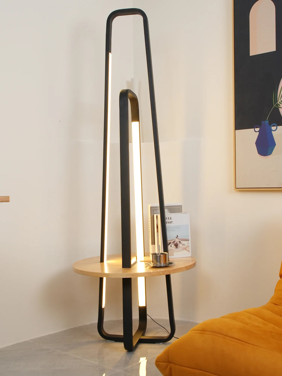 Trapezoidal Shelves Floor Lamp 6