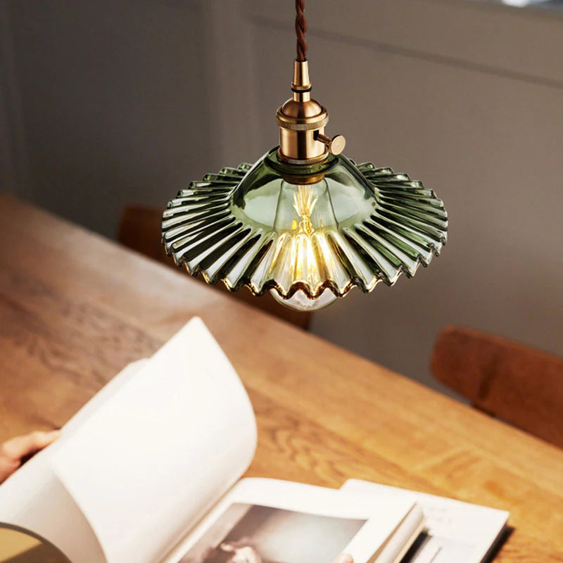 Vintage_Pleated_Glass_Pendant_Lamp_7