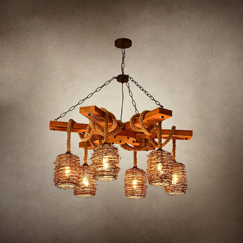 Vintage Twine Chandelier 7