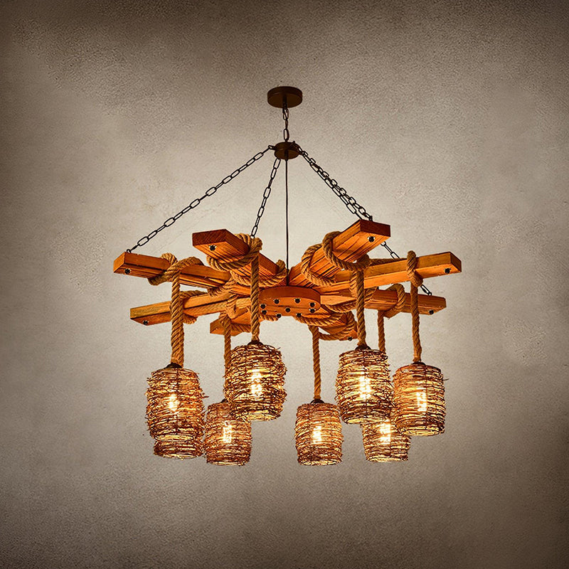 Vintage Twine Chandelier 8