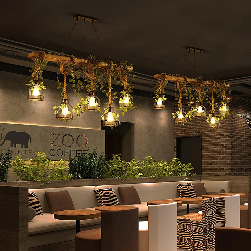 Vintage_Wood_Green_Chandelier_12