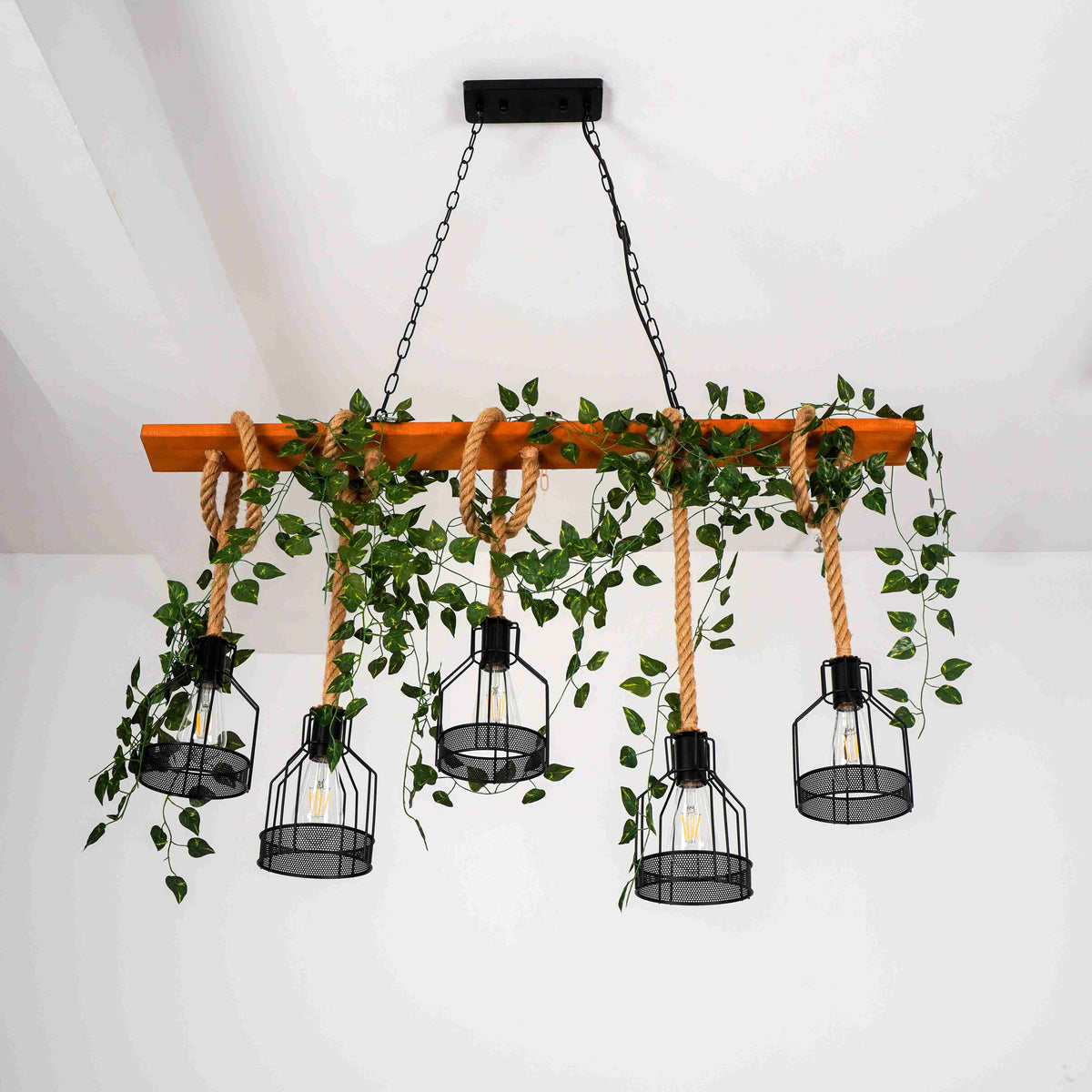 Vintage_Wood_Green_Chandelier_26