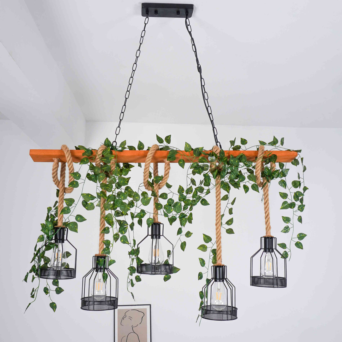 Vintage_Wood_Green_Chandelier_28