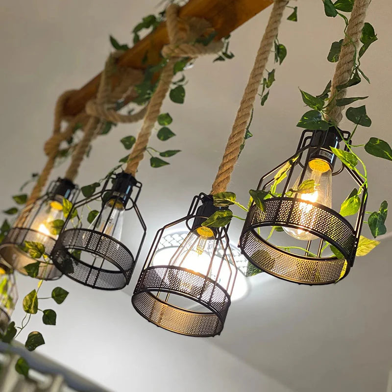 Vintage_Wood_Green_Chandelier_5