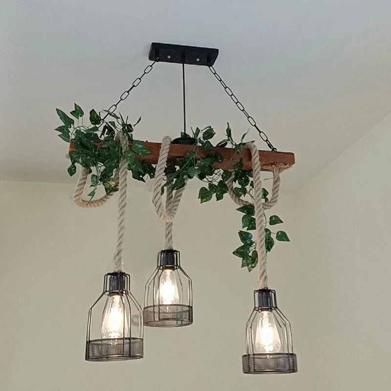 Vintage_Wood_Green_Chandelier_9
