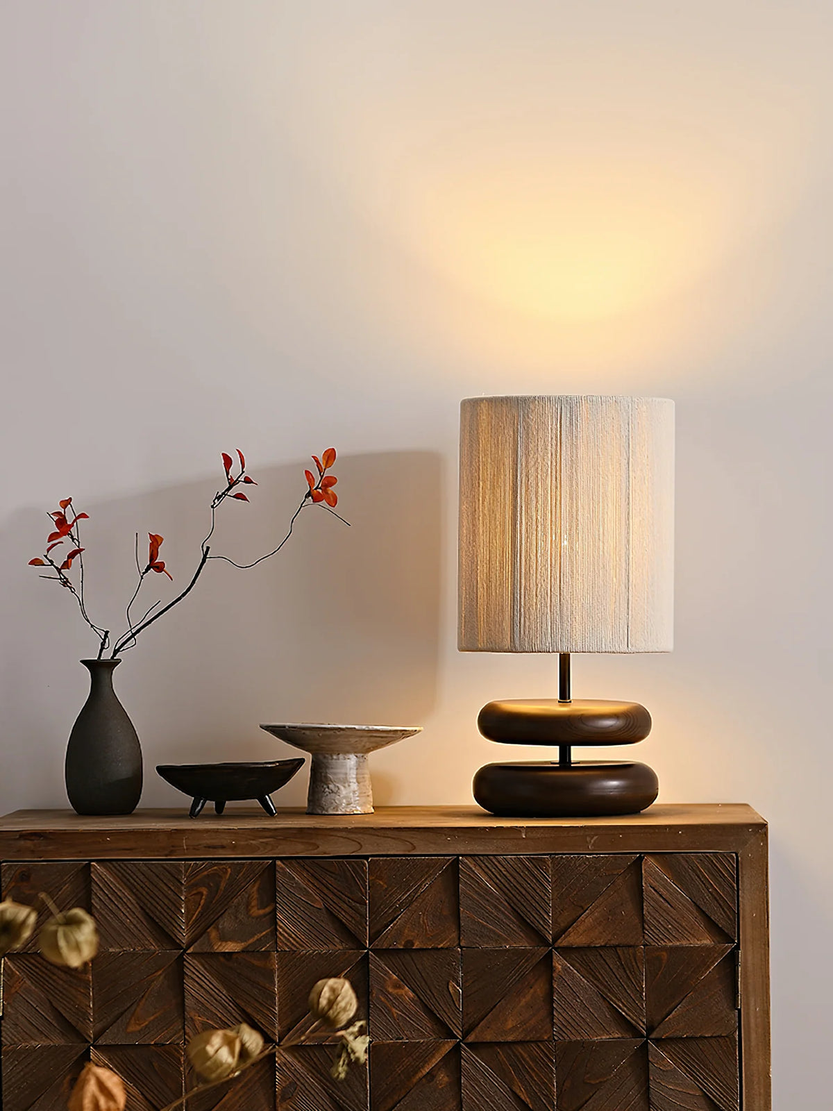 Vintage Wood Table Lamp 12
