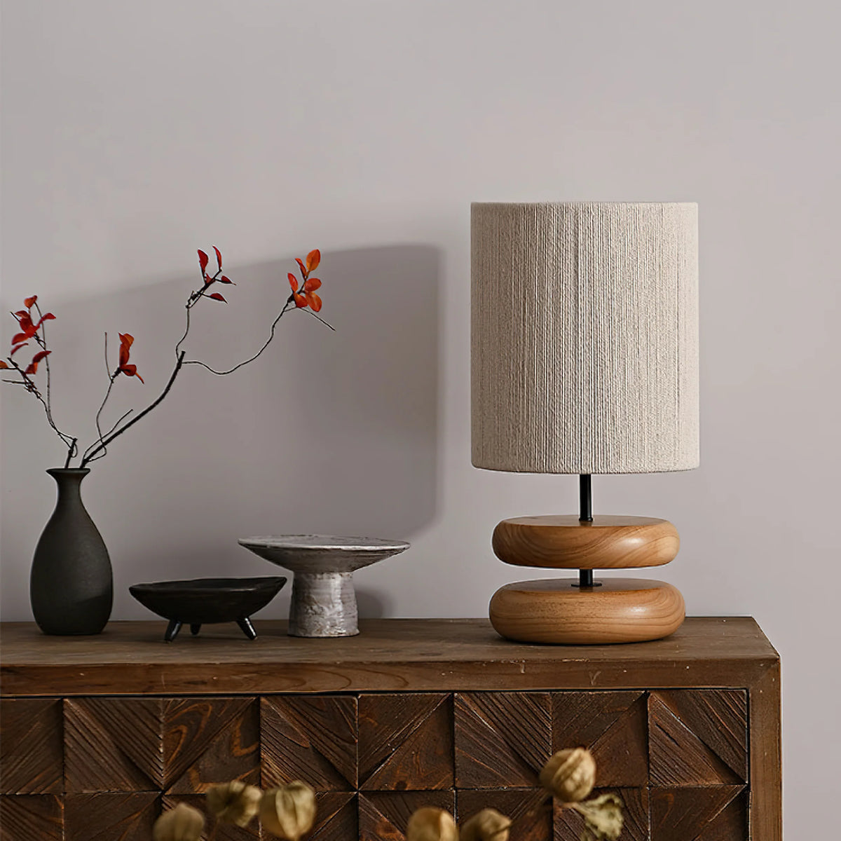 Vintage Wood Table Lamp 13