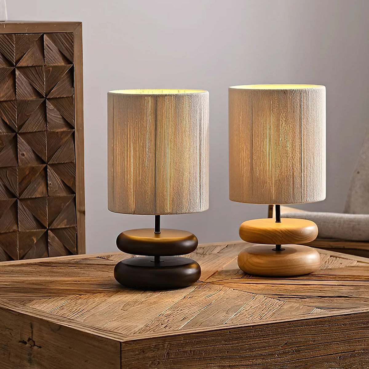 Vintage Wood Table Lamp 15