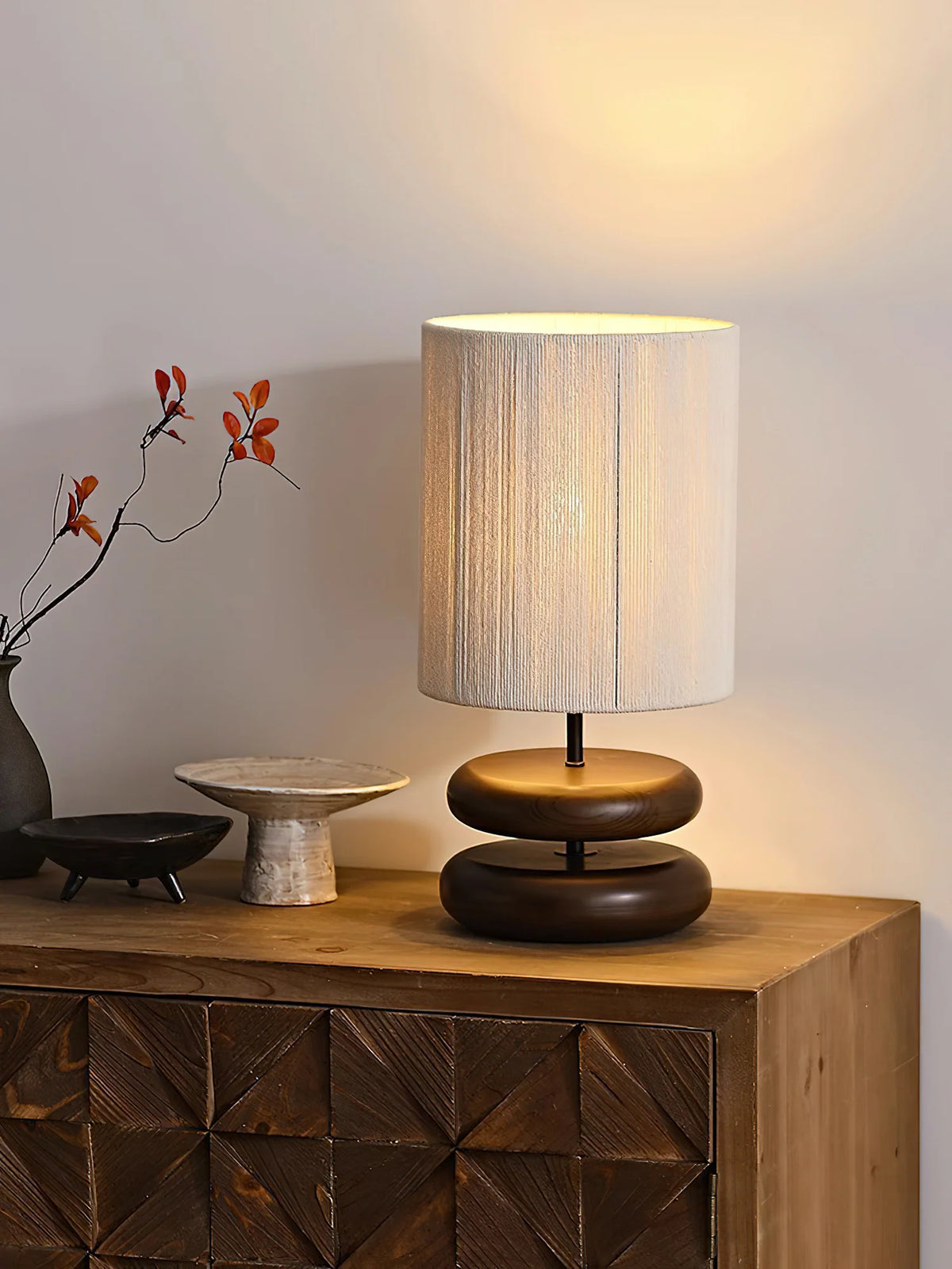 Vintage Wood Table Lamp 16