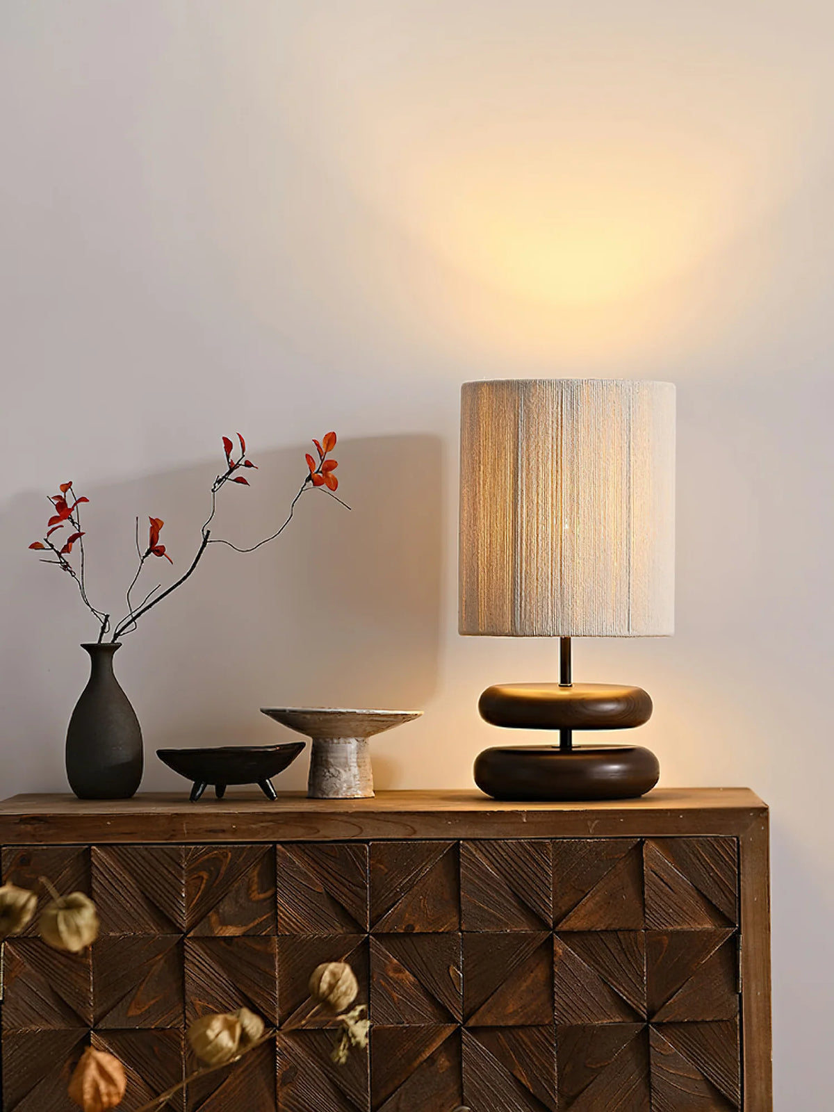 Vintage Wood Table Lamp 20