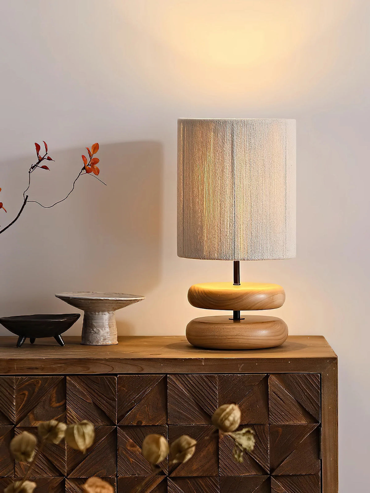 Vintage Wood Table Lamp 21