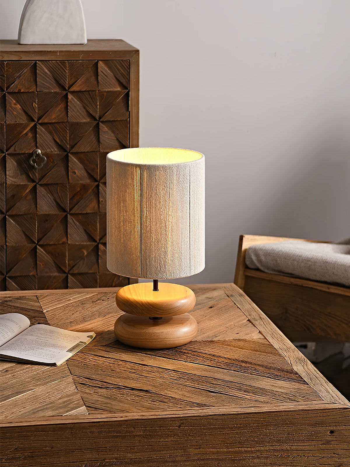Vintage Wood Table Lamp 6