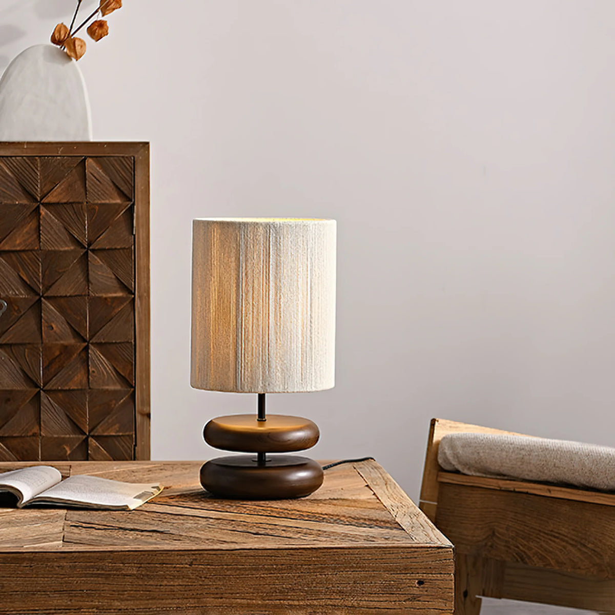 Vintage Wood Table Lamp 7