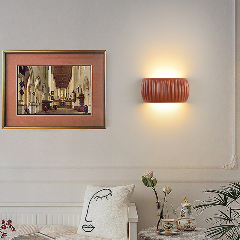 French cream style lights up the home: the elegant charm of Cream Pleated Wall Lamp