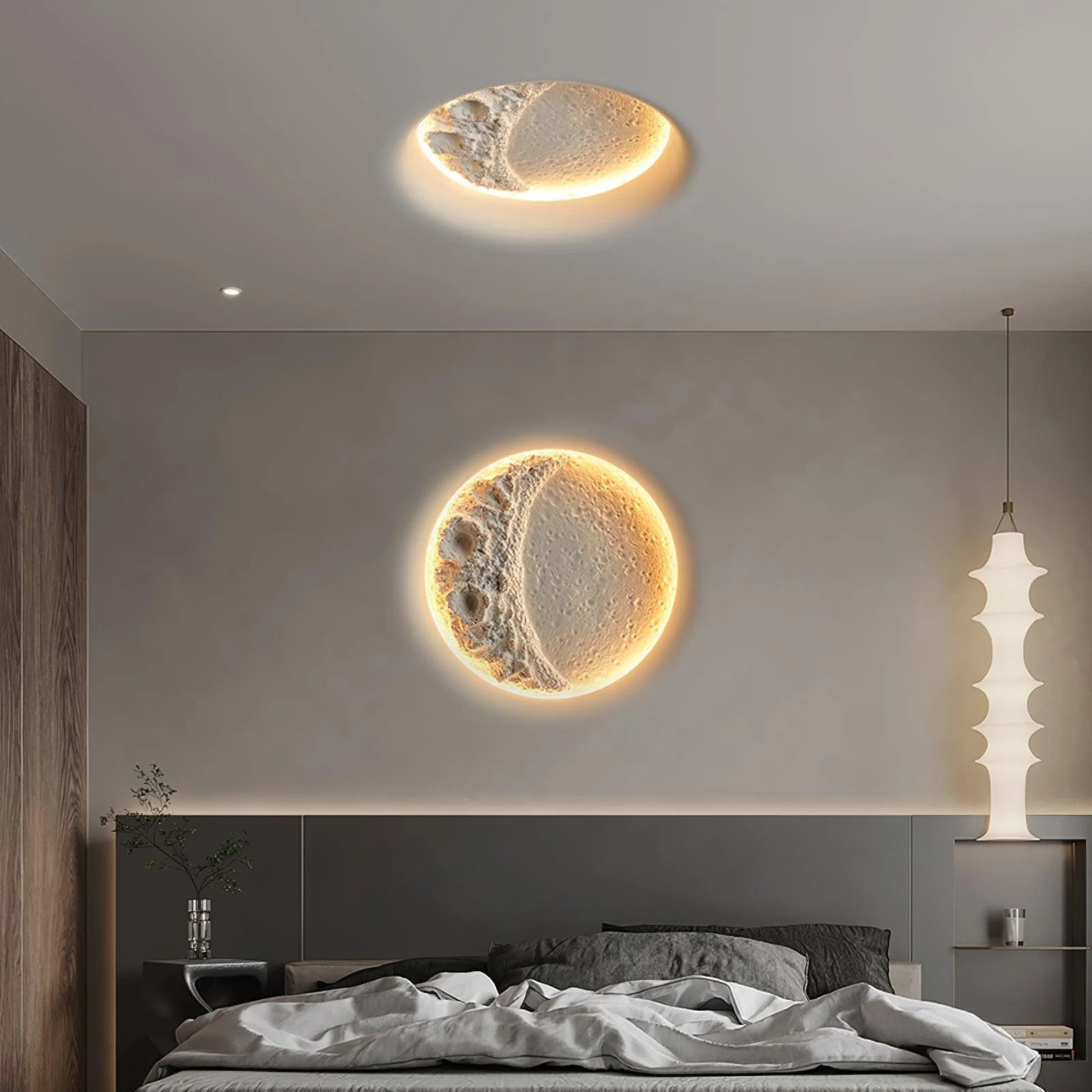 Moon Plaster Wall Lamp: Elevate Your Space with Minimalist Elegance