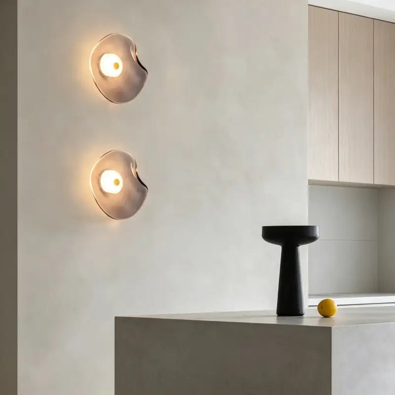 Nordic Round Glass Wall Sconce Ideas to Add Soft Lighting in Modern Home Interiors