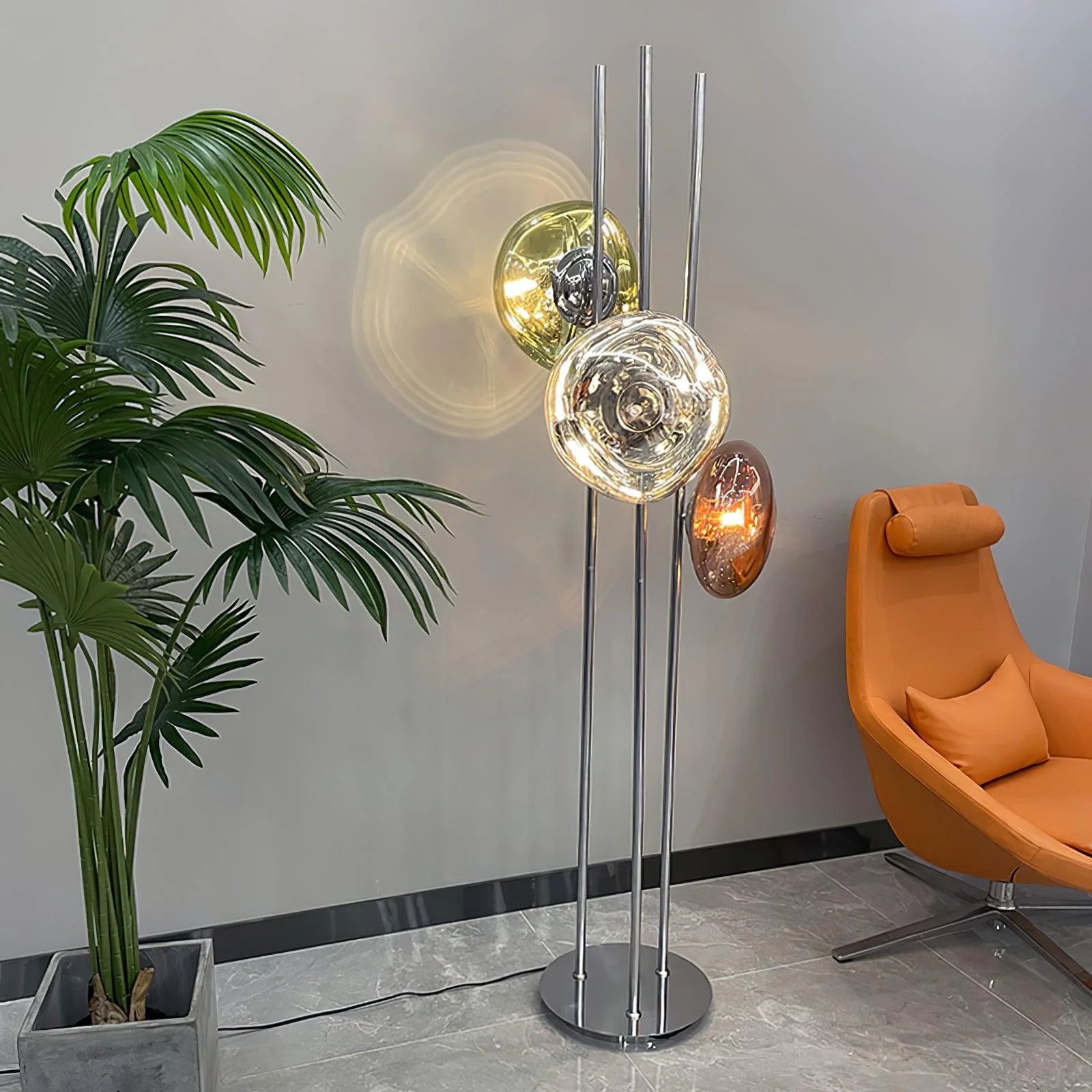 Elevate Your Home’s Style with the Three Lava Glass Floor Lamp: A Perfect Blend of Modern Elegance and Functionality