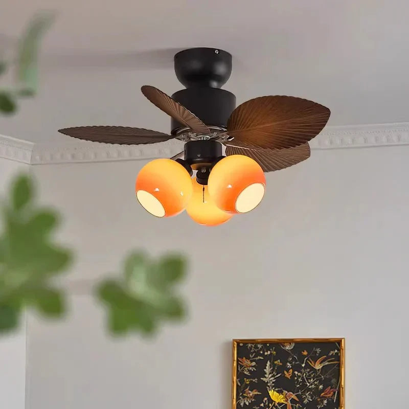 Modern fan light in bright summer living room