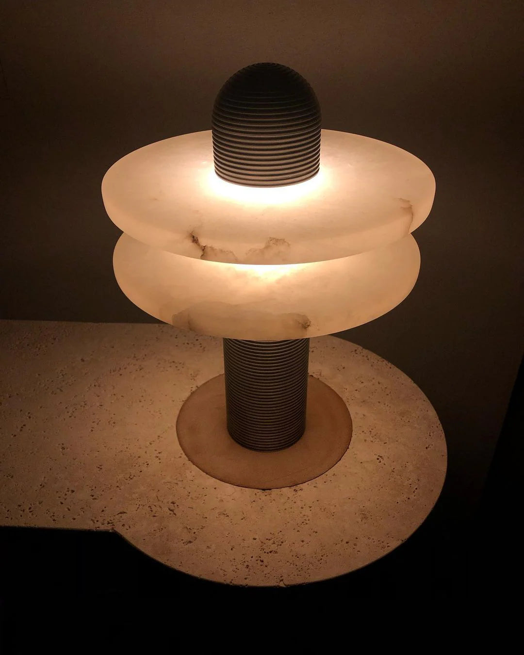 Alabaster Comet Table Lamp 19