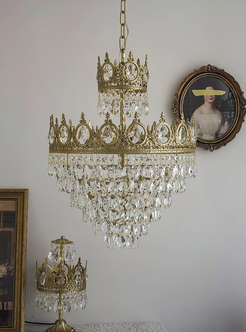 Antique crown crystal Pendant lamp 11