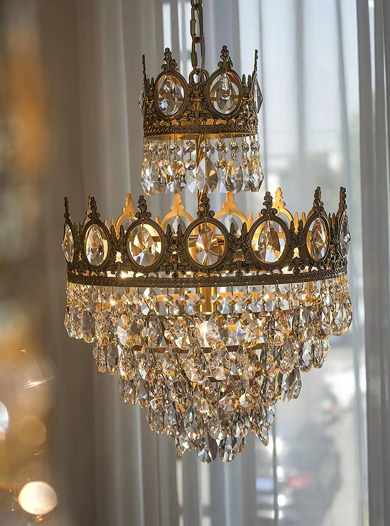 Antique crown crystal Pendant lamp 13