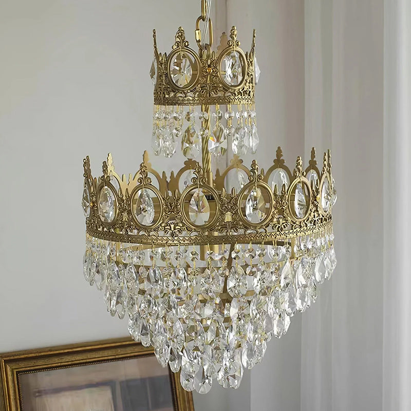 Antique crown crystal Pendant lamp 6