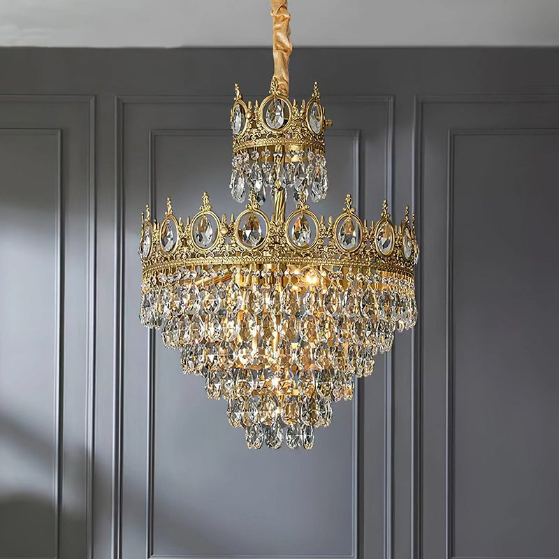 Antique crown crystal Pendant lamp 7