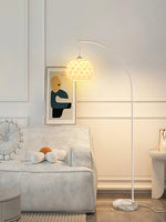 Natural style Arched Pine Cone Floor Lamp