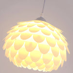 Arched Pine Cone Floor Lamp with lampshade detail