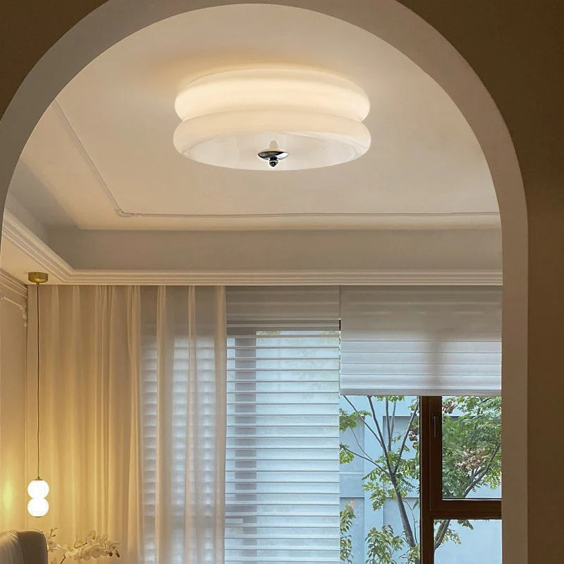 Art_Deco_Cream_Ceiling_Light_ in the bedroom