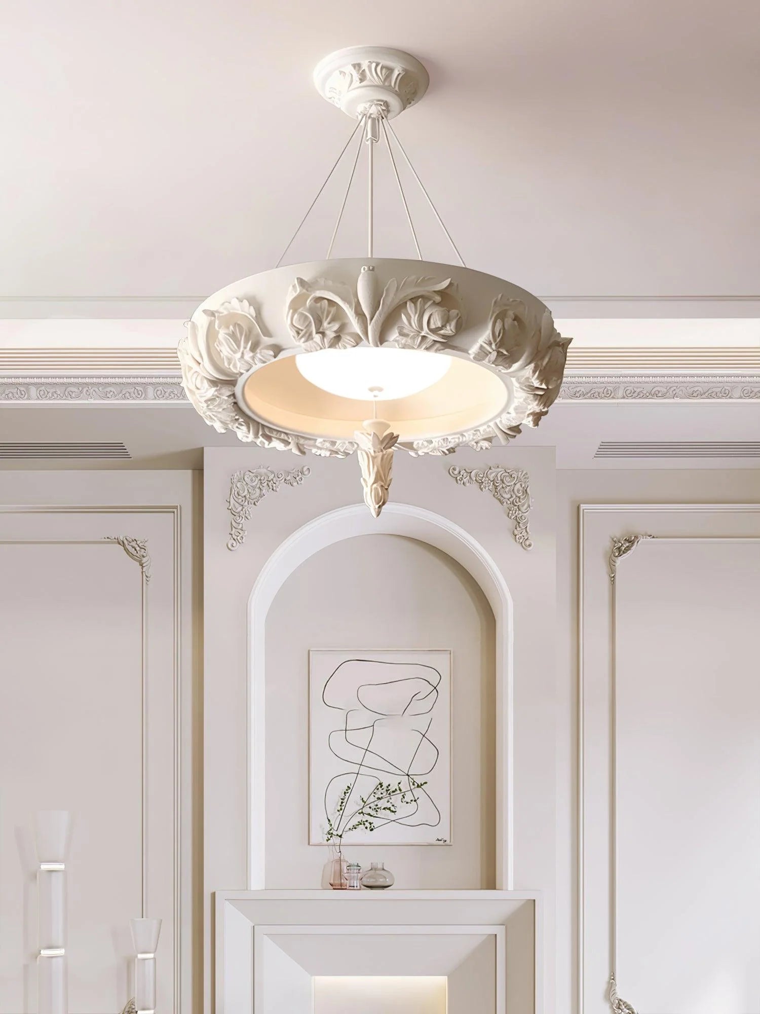 Artistic Carved Plaster Chandelier 29