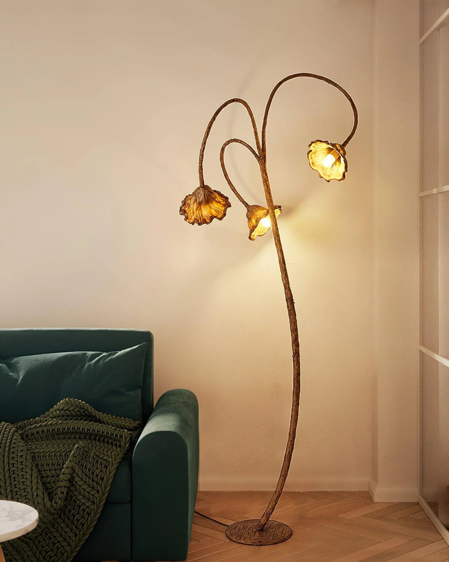 Artistic Lotus Leaf Floor Lamp 16