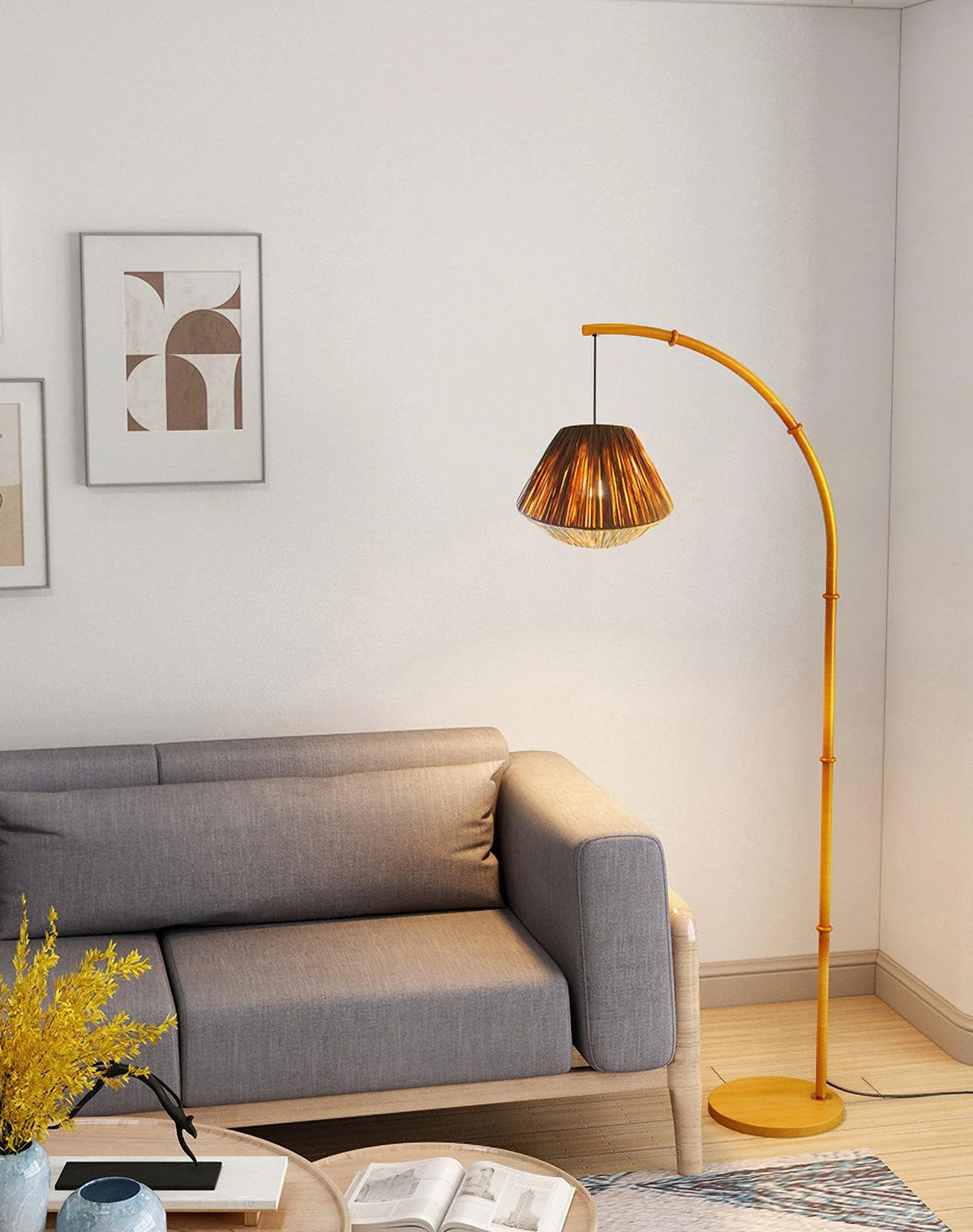 Bamboo Pole Diamond Floor Lamp 10