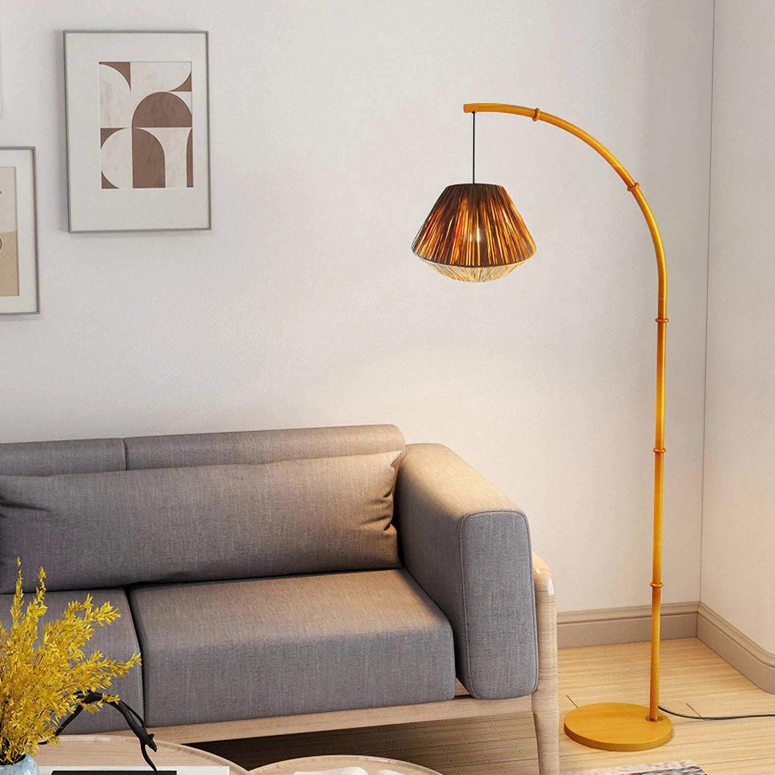 Bamboo Pole Diamond Floor Lamp 9