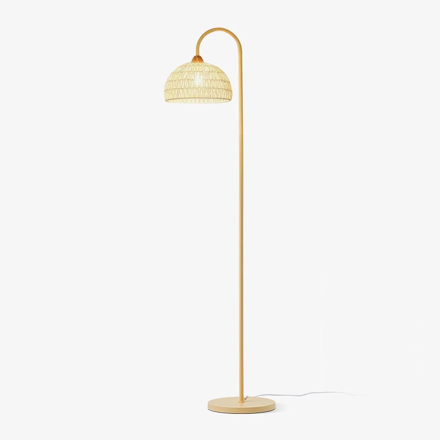 Beige Rattan Floor Lamp 1