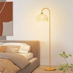 Beige Rattan Floor Lamp 40