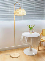 Beige Rattan Floor Lamp 50