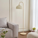 Beige Rattan Floor Lamp 57