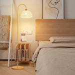 Beige Rattan Floor Lamp 62