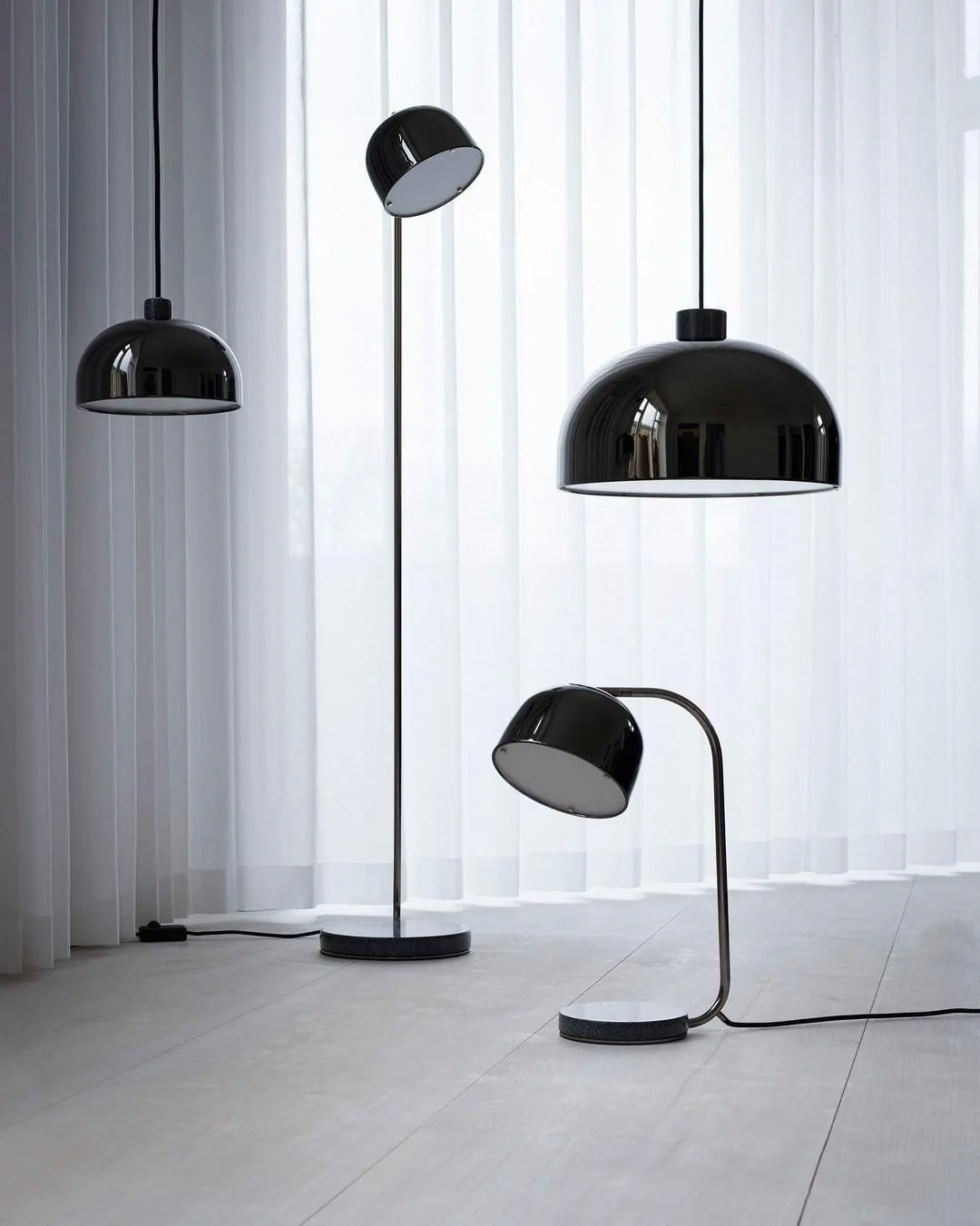 Black Dome Table Lamp 30