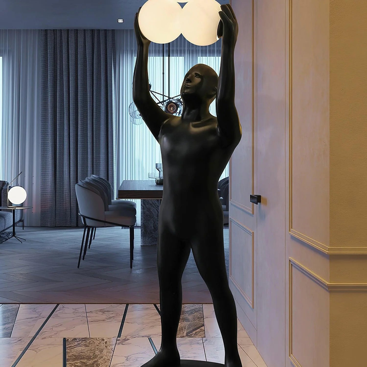 Black Figure Floor Lamp 12