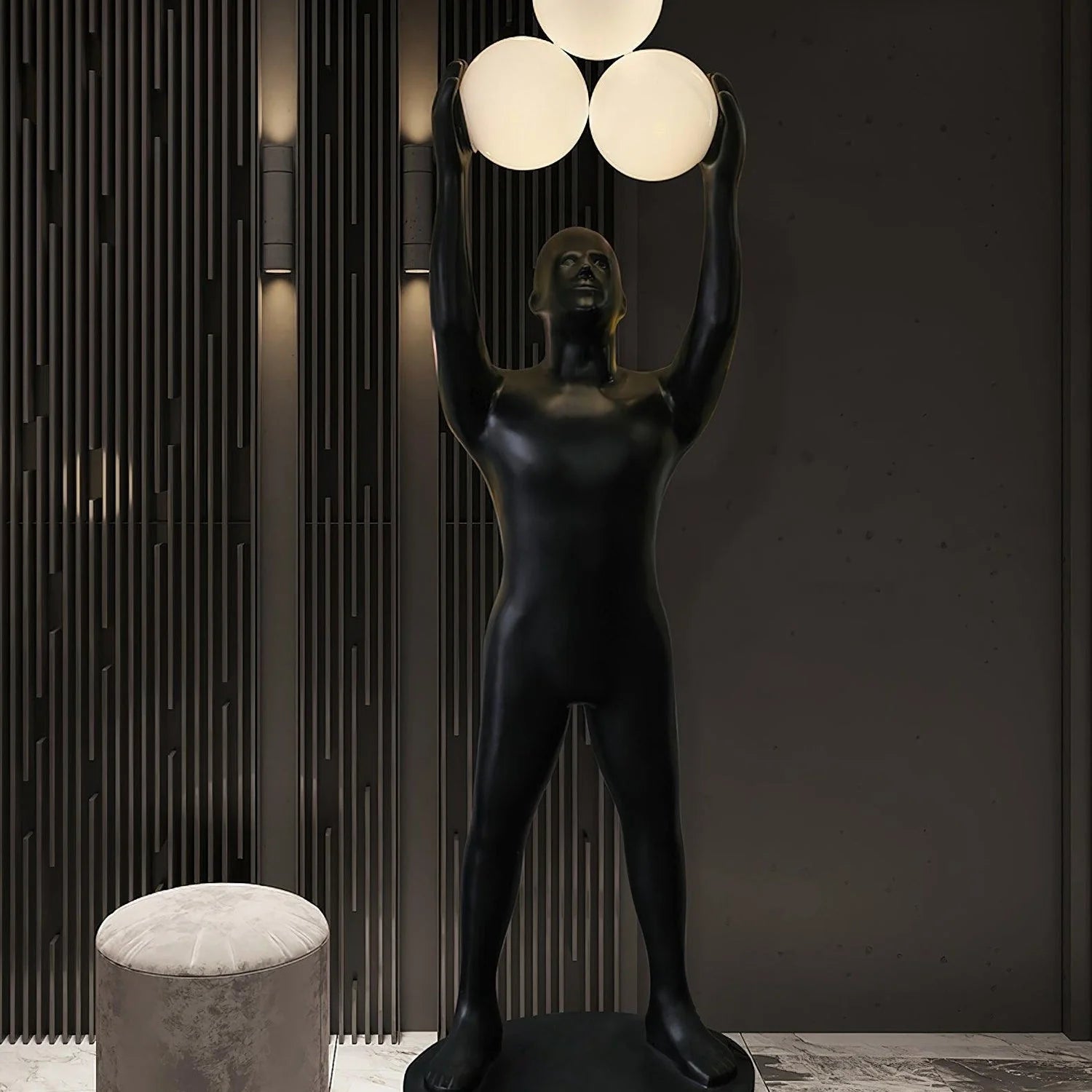 Black Figure Floor Lamp 14