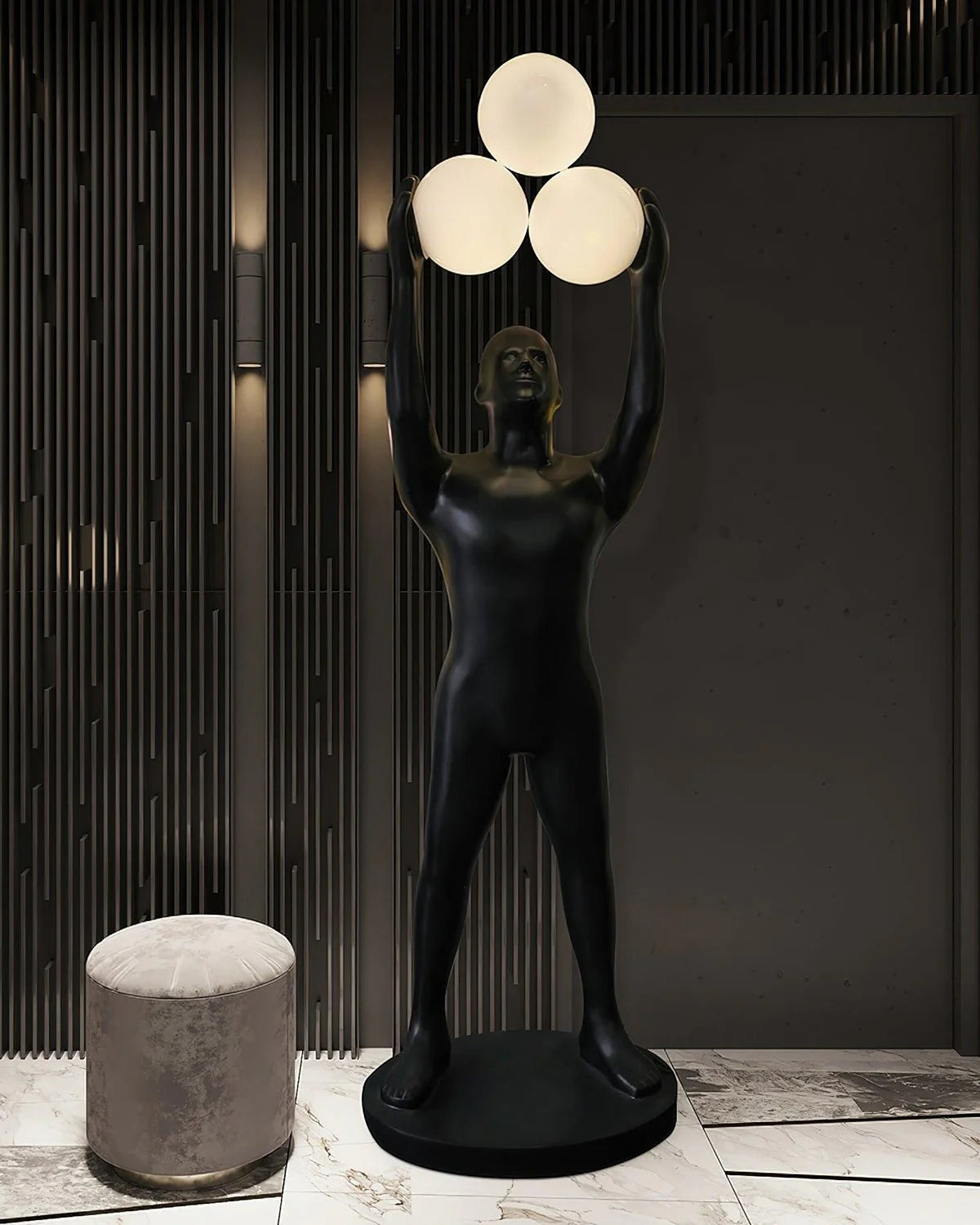 Black Figure Floor Lamp 3