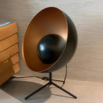 Black Mid Century Table Lamp is an artwork