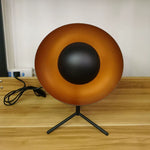 Black Mid Century Table Lamp is black and gold